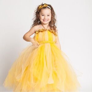 Charming Yellow Kids Formal Dress